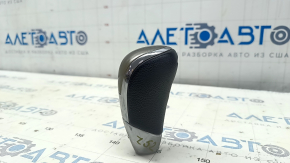 Gear knob Nissan Murano z52 15 - black leather, scratches on chrome
