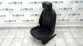 Driver's seat Audi A4 B9 17-19 without airbag, electric, heated, leather, black, cracked, for cleaning