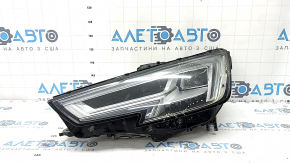 Front left headlight complete Audi A4 B9 17-19 Full LED, sand, scratches, cobwebs