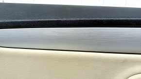Door trim card front left VW CC 08-17 black with beige insert leather, armrest leather beige, molding gray, scratches