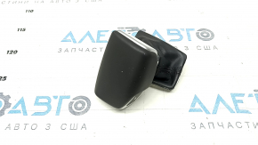 Gear knob Audi A4 B9 17- with upper cover, leather, black, scratches