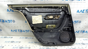 Door trim card rear right VW CC 08-17 black with beige insert leather, armrest leather beige, molding gray, scratches