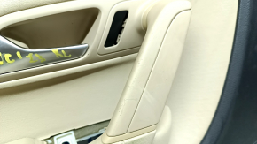 Door trim card rear left VW CC 08-17 black with beige insert leather, armrest leather beige, molding gray, scratches, dents, scuffs