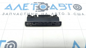 Emblem inscription "quattro" on the radiator grille Audi A4 B9 17-19 sand