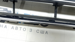 Radiator grille assembly Audi A4 B9 17-19 with emblem, for parking sensors, light chrome, sand, cracks in fasteners