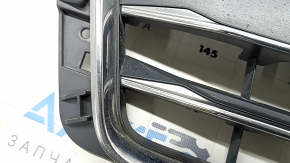 Radiator grille assembly Audi A4 B9 17-19 with emblem, for parking sensors, light chrome, sand, cracks in fasteners