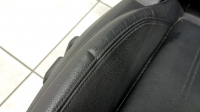 Passenger seat Audi A4 B9 17-19 without airbag, electric, heated, leather, black, melted, scratches, dented, needs cleaning, torn mesh