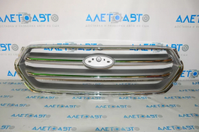 Radiator grill grill Ford Escape MK3 17-19 rest gray with chrome without emblem