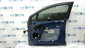 Door assembly front right Ford Fusion mk5 13-20 hybrid, keyless, blue FT, cobweb on overlay, scratches on overlay, pokes