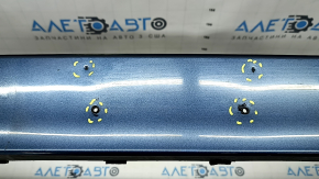 Front bumper bare Ford Fusion mk5 19-20 without parking sensors and towing hook, blue, scratches, non-factory holes, broken fasteners