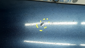 Front bumper bare Ford Fusion mk5 19-20 without parking sensors and towing hook, blue, scratches, non-factory holes, broken fasteners