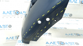 Front bumper bare Ford Fusion mk5 19-20 without parking sensors and towing hook, blue, scratches, non-factory holes, broken fasteners
