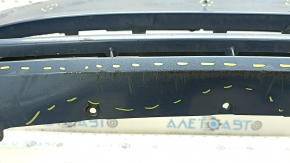 Front bumper bare Ford Fusion mk5 19-20 without parking sensors and towing hook, blue, scratches, non-factory holes, broken fasteners
