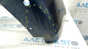 Front bumper bare Ford Fusion mk5 19-20 without parking sensors and towing hook, blue, scratches, non-factory holes, broken fasteners