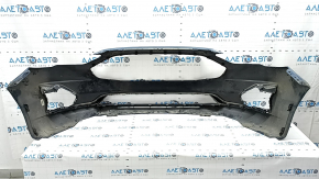 Front bumper bare Ford Fusion mk5 19-20 without parking sensors and towing hook, blue, scratches, non-factory holes, broken fasteners