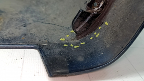 Front bumper bare Ford Fusion mk5 19-20 without parking sensors and towing hook, blue, scratches, non-factory holes, broken fasteners