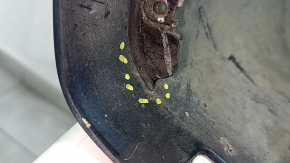 Front bumper bare Ford Fusion mk5 19-20 without parking sensors and towing hook, blue, scratches, non-factory holes, broken fasteners