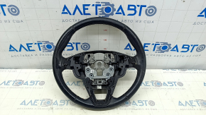 Naked steering wheel Ford Fusion mk5 13-20 black leather, worn