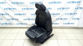 Driver's seat Audi A4 B8 13-16 with airbag, electric, heated, black leather, scratches on plastic