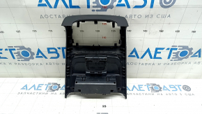 Rear center console trim Audi A4 B8 13-16 rest, black, scratches, crack