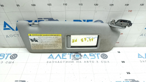 Right visor Audi A4 B8 13-16 rest sedan gray, with hook, broken fastening, without plug