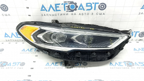 Front right headlight complete Ford Fusion mk5 17-20 LED, with DRL, sand