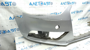 Bare front bumper Audi A4 B8 13-16 rest, for headlight washers, silver, scratches
