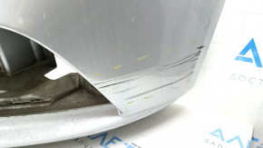 Bare front bumper Audi A4 B8 13-16 rest, for headlight washers, silver, scratches