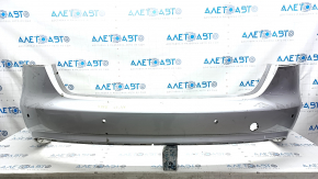 Bare rear bumper Audi A4 B8 13-16 rest for parking sensors, silver, dents, scratches