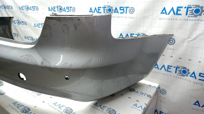 Bare rear bumper Audi A4 B8 13-16 rest for parking sensors, silver, dents, scratches