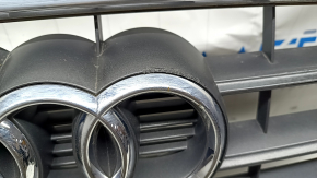 Radiator grille assembly Audi A4 B8 13-16 rest mat, with emblems, sand, scratches, non-factory holes