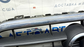 Radiator grille assembly Audi A4 B8 13-16 rest mat, with emblems, sand, scratches, non-factory holes