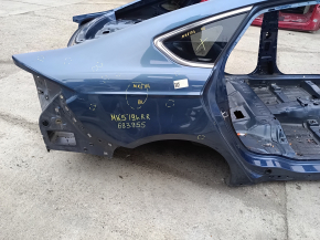 Quarter wing rear right Ford Fusion mk5 13-20 on the body, blue, non-factory hole, dent, bumps
