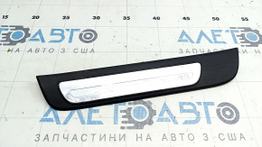 Door sill trim outer rear left Audi A4 B8 08-16 sedan, black, with chrome trim, worn