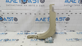 Front pillar trim lower left Lincoln MKZ 13-16 beige, scratches, needs cleaning