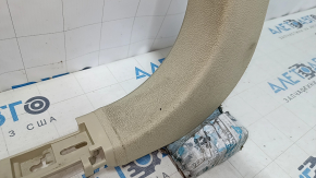 Front pillar trim lower left Lincoln MKZ 13-16 beige, scratches, needs cleaning