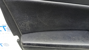 Door trim card front left Ford Fusion mk5 17-20 black with wood insert, leather armrest, gray molding, scratches, for dry cleaning, broken insert
