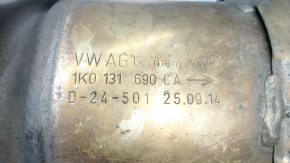 Intake pipe with catalytic converter VW CC 08-17 mesh on the corrugation is torn