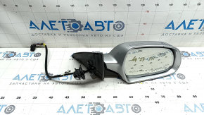 Side mirror right Audi A4 B8 08-16 12 pins, memory, turn signal, auto-dimming, silver