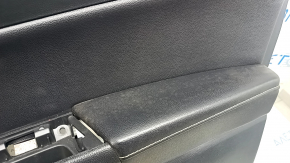 Door trim card front right Ford Fusion mk5 17-20 black wood insert, leather armrest, gray molding, scratches, missing fragment, dry cleaning