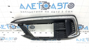 Left bumper grille Honda Civic X FC 19-21 for radar, without fog lights, scratches
