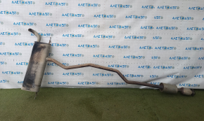 Exhaust line for 1 pipe Ford Fusion mk5 19-20 2.0 hybrid, plug-in with catalytic converter, studs sawed off