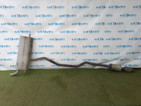 Exhaust line for 1 pipe Ford Fusion mk5 19-20 2.0 hybrid, plug-in with catalytic converter, studs sawed off