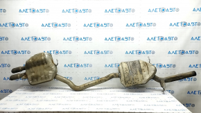 Muffler rear part resonator with barrel Audi A4 B8 13-16 rest 2.0T dented, corrosion