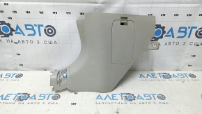 Front pillar trim lower left Infiniti Q50 14-20 gray, scratches, broken mount