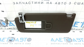 Left visor Porsche Macan 15 - brown leather, without hook, for panoramic