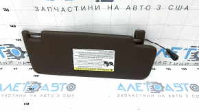 Left visor Porsche Macan 15 - brown leather, without hook, for panoramic