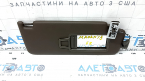 Right visor Porsche Macan 15 - brown leather, without hook, for panoramic