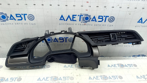 Front panel trim left Honda Civic X FC 16-21 black, chrome, glossy, with deflectors
