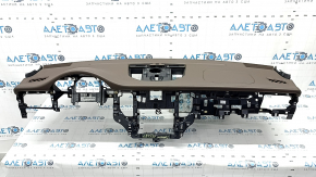 Torpedo front panel with AIRBAG Porsche Macan 15-18 leather brown, with overlays, dents